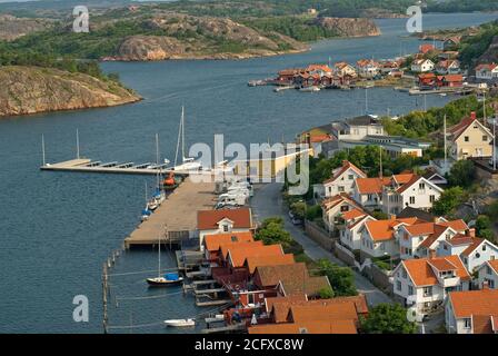 View of Fjallbacka village, Västra Götaland County, Sweden Stock Photo