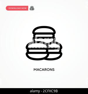Macarons Simple vector icon. Modern, simple flat vector illustration for web site or mobile app Stock Vector