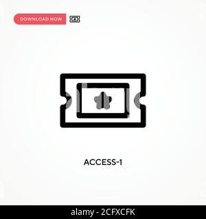 Access-1 Simple vector icon. Modern, simple flat vector illustration for web site or mobile app Stock Vector