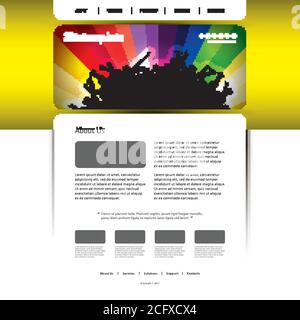Party Website Template Stock Vector