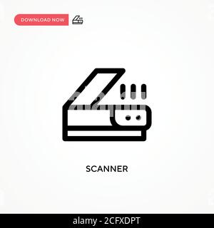 Scanner Simple vector icon. Modern, simple flat vector illustration for web site or mobile app Stock Vector