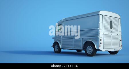 3D rendering of a small vintage truck Stock Photo