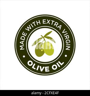 Olive Oil icon. Symbol for products made with olive oil. Stock Vector