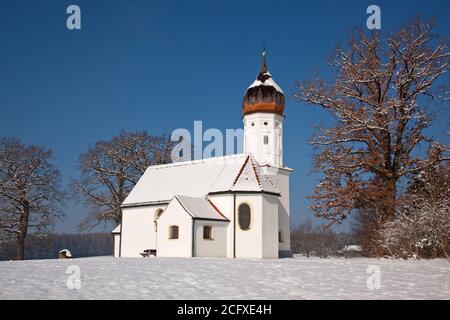 geography / travel, Germany, Bavaria, Penzberg, Hubkapelle in Penzberg, Upper Bavaria, Additional-Rights-Clearance-Info-Not-Available Stock Photo