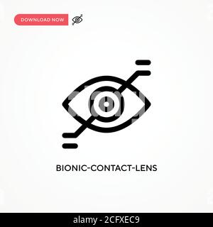 Bionic-contact-lens Simple vector icon. Modern, simple flat vector illustration for web site or mobile app Stock Vector