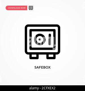 Safebox Simple vector icon. Modern, simple flat vector illustration for web site or mobile app Stock Vector