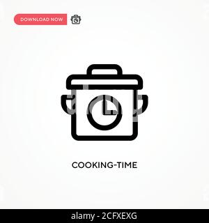 Cooking-time Simple vector icon. Modern, simple flat vector illustration for web site or mobile app Stock Vector