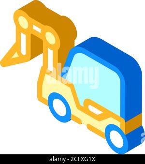 rotary hammer on wheels icon color illustration Stock Vector Image ...
