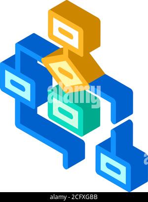 program hierarchy artificial intelligence isometric icon vector ...