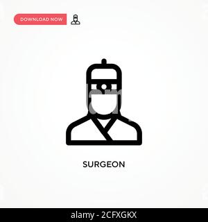 Surgeon Simple vector icon. Modern, simple flat vector illustration for web site or mobile app Stock Vector