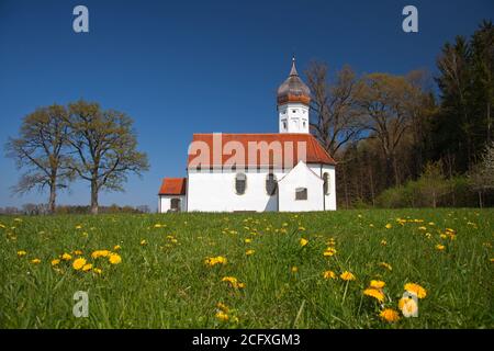 geography / travel, Germany, Bavaria, Penzberg, Hubkapelle in Penzberg, Upper Bavaria, Additional-Rights-Clearance-Info-Not-Available Stock Photo