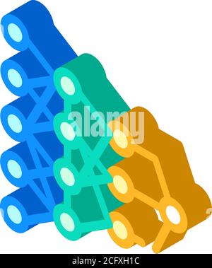program hierarchy artificial intelligence color icon vector. program ...