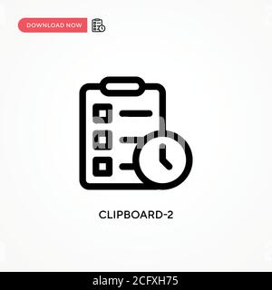 Clipboard-2 Simple vector icon. Modern, simple flat vector illustration for web site or mobile app Stock Vector