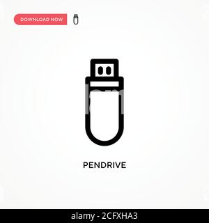 Pendrive Simple vector icon. Modern, simple flat vector illustration for web site or mobile app Stock Vector