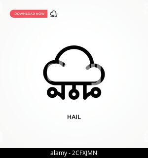 Hail Simple vector icon. Modern, simple flat vector illustration for web site or mobile app Stock Vector