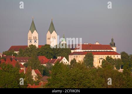 geography / travel, Germany, Bavaria, Freising, view at Freising, Freising Dom, Domberg, Upper Bavaria, Additional-Rights-Clearance-Info-Not-Available Stock Photo