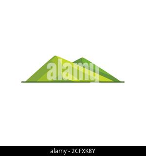 Low rounded hill icon in thin line style. Mountain symbol. Vector ...