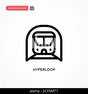 Hyperloop Simple vector icon. Modern, simple flat vector illustration for web site or mobile app Stock Vector
