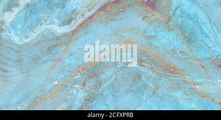 Blue onyx marble texture background, natural marbel tiles for ceramic wall and floor tiles, blue water in swimming pool rippled water surface Stock Photo