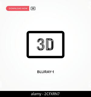 Bluray-1 Simple vector icon. Modern, simple flat vector illustration for web site or mobile app Stock Vector