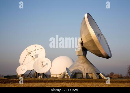 geography / travel, Germany, Bavaria, Raisting, earth station Raisting, Upper Bavaria, Additional-Rights-Clearance-Info-Not-Available Stock Photo