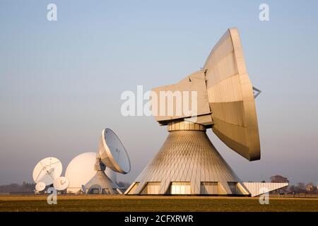 geography / travel, Germany, Bavaria, Raisting, earth station Raisting, Upper Bavaria, Additional-Rights-Clearance-Info-Not-Available Stock Photo