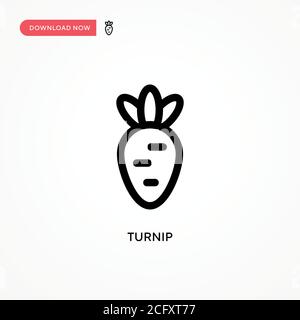 Turnip Simple vector icon. Modern, simple flat vector illustration for web site or mobile app Stock Vector