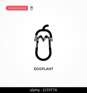Eggplant Simple vector icon. Modern, simple flat vector illustration for web site or mobile app Stock Vector
