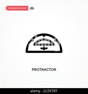 Protractor Simple vector icon. Modern, simple flat vector illustration for web site or mobile app Stock Vector