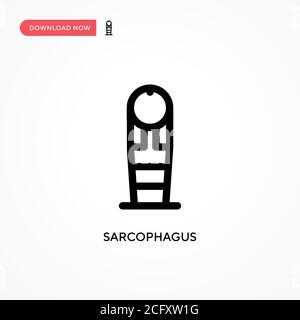 Sarcophagus Simple vector icon. Modern, simple flat vector illustration for web site or mobile app Stock Vector