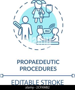 Propaedeutic procedures concept icon Stock Vector