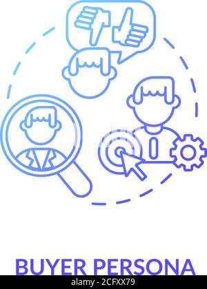 Buyer persona concept icon Stock Vector