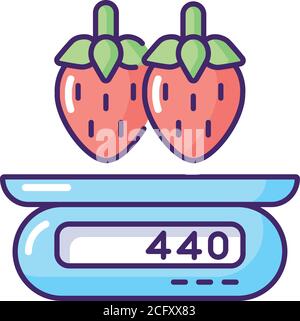 Serving information RGB color icon Stock Vector
