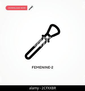 Femenine-2 Simple vector icon. Modern, simple flat vector illustration for web site or mobile app Stock Vector