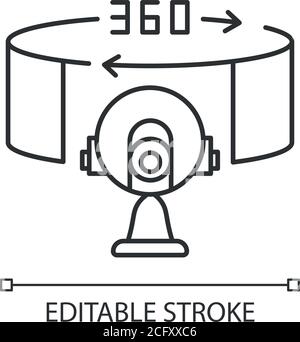VR camera linear icon Stock Vector