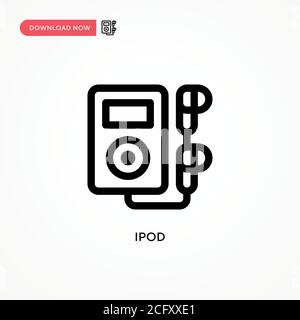 Ipod Simple vector icon. Modern, simple flat vector illustration for web site or mobile app Stock Vector