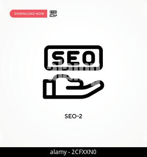 Seo-2 Simple vector icon. Modern, simple flat vector illustration for web site or mobile app Stock Vector