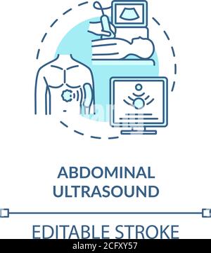 Abdominal ultrasound concept icon Stock Vector