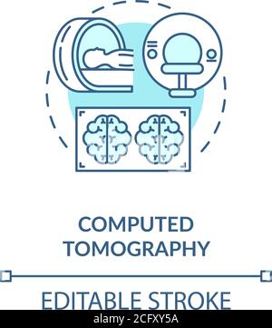 Computed tomography concept icon Stock Vector
