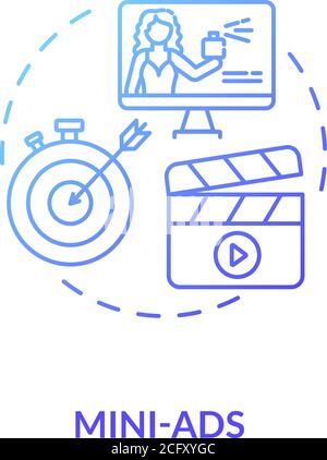 Mini-ads concept icon Stock Vector