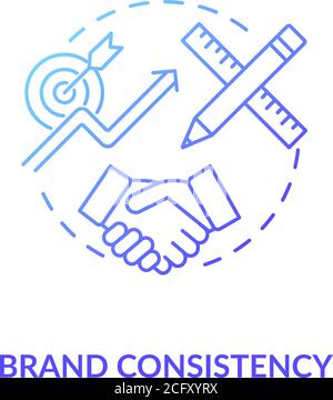 Brand consistency concept icon Stock Vector