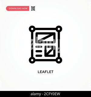 Leaflet Simple vector icon. Modern, simple flat vector illustration for web site or mobile app Stock Vector