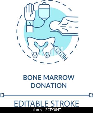 Bone marrow donation concept icon Stock Vector