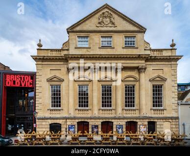 Bristol Old Vic Theatre in the Theatre Royal in King St, Bristol. Oldest continually operating theatre in the UK. Grade I, Built 1764 to 1766. Stock Photo