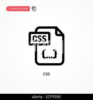 Css Simple vector icon. Modern, simple flat vector illustration for web site or mobile app Stock Vector