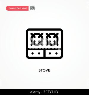 Stove Simple vector icon. Modern, simple flat vector illustration for web site or mobile app Stock Vector