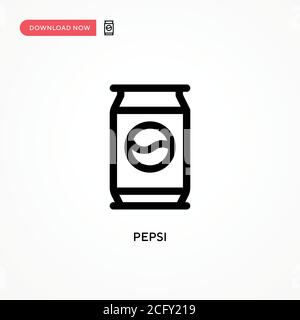 Pepsi Simple vector icon. Modern, simple flat vector illustration for web site or mobile app Stock Vector