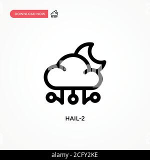 Hail-2 Simple vector icon. Modern, simple flat vector illustration for web site or mobile app Stock Vector
