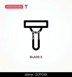 Blade-3 Simple vector icon. Modern, simple flat vector illustration for web site or mobile app Stock Vector