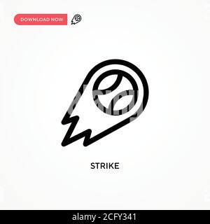 Strike Simple vector icon. Modern, simple flat vector illustration for web site or mobile app Stock Vector